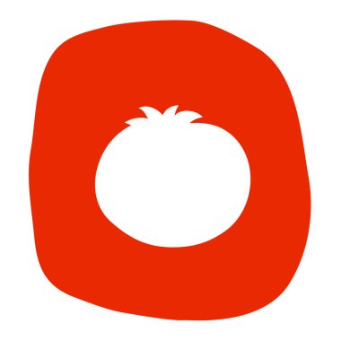 Düz stil simgesinde domates. 