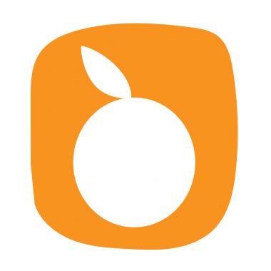 Düz stilde turuncu simge. 