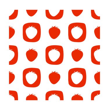 Düz stil içinde çilek seamless modeli.