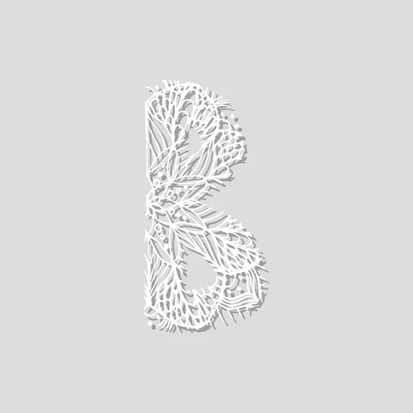 Kağıt tarzı çiçek yazı tipi — Stok Vektör