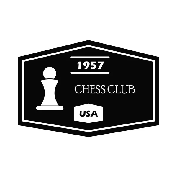 Schach-Logo im einfachen Stil — Stockvektor