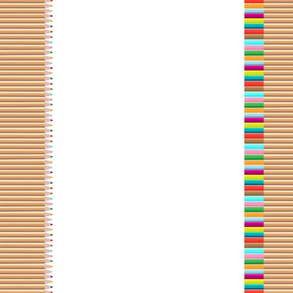 Lápis de cor sobre fundo branco — Vetor de Stock