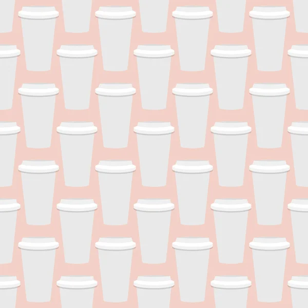 Papel taza patrón sin costura en estilo plano — Archivo Imágenes Vectoriales