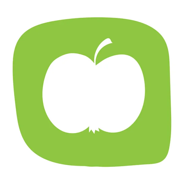 Ombre Apple dans un style plat — Image vectorielle