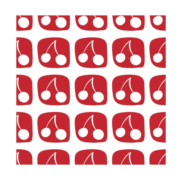 Düz stil kiraz seamless modeli. 