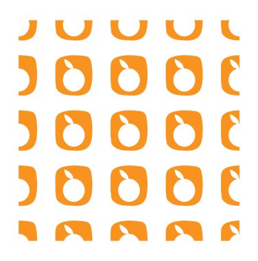 Düz stil turuncu seamless modeli. 