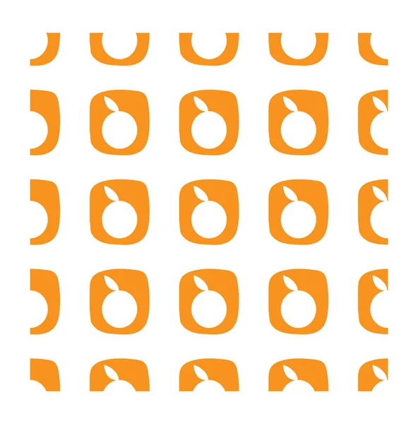 Orangefarbenes nahtloses Muster im flachen Stil. — Stockvektor