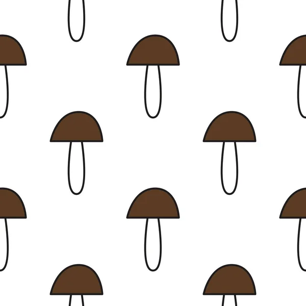 Безшовний візерунок з грибами в плоскому стилі — стоковий вектор