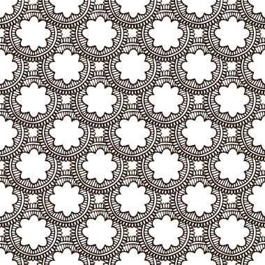 Çiçek mandala seamless modeli el tarzı çizilmiş