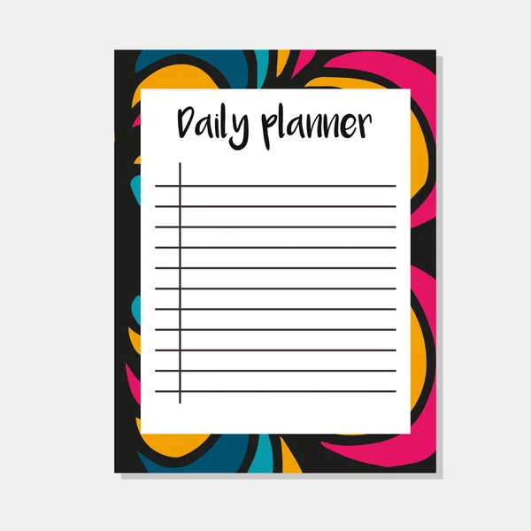 Daily planner i indisk stil — Stock vektor