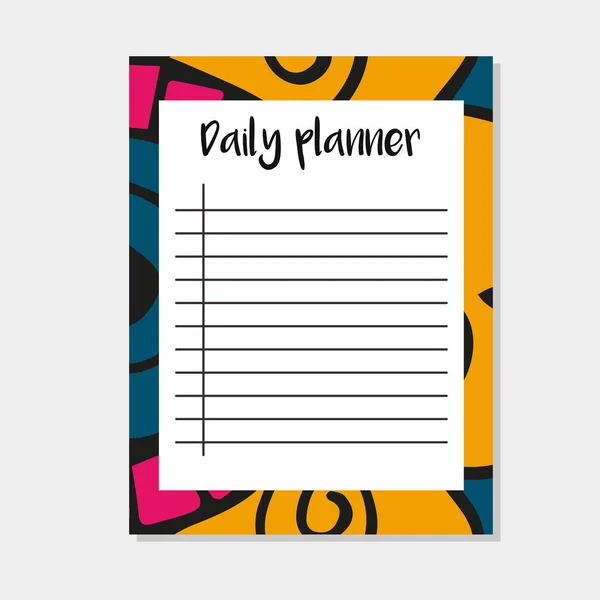 Daily planner in Indian style — Stock Vector