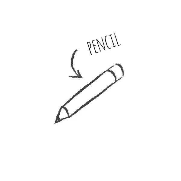 铅笔图标在手画样式 — 图库矢量图片