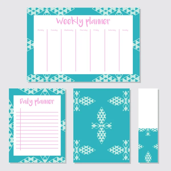 İskandinav tarzında haftalık planlayıcısı