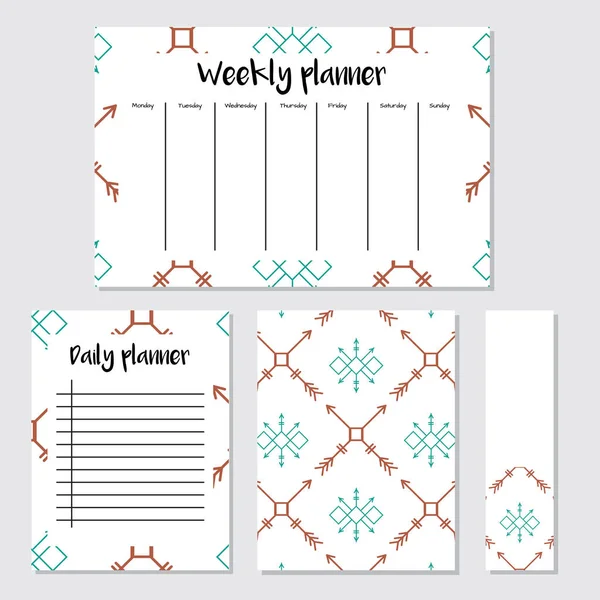 İskandinav tarzında haftalık planlayıcısı