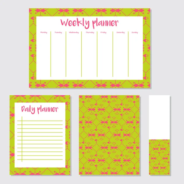 İskandinav tarzında haftalık planlayıcısı