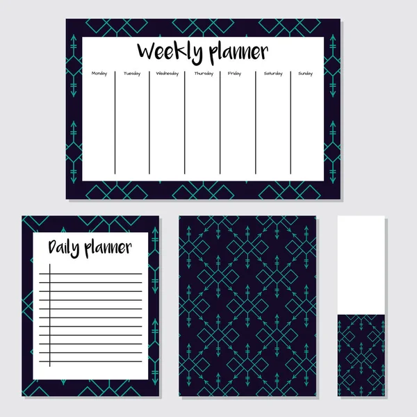 İskandinav tarzında haftalık planlayıcısı