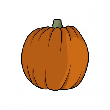 Karikatür tarzı kabak simgesi