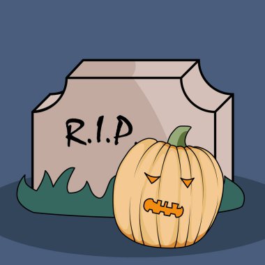 Cadılar Bayramı posteri çizgi film tarzı