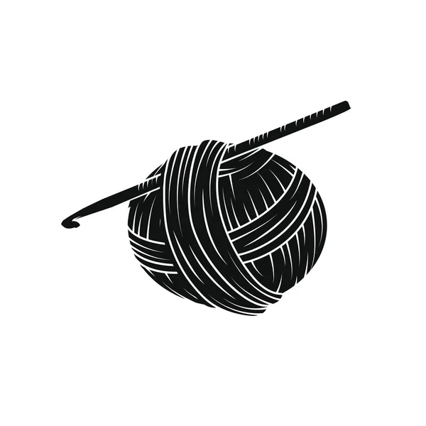 Пряжа м'яч в простому стилі — стоковий вектор