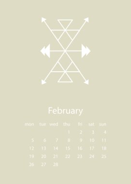 Takvim 2018 Aztek tarzı