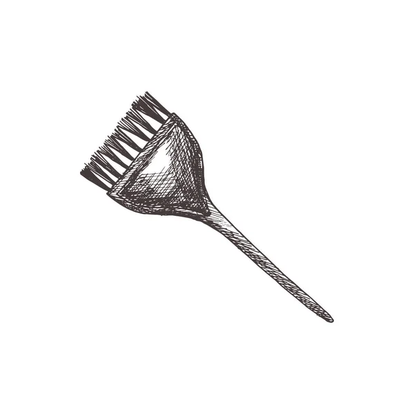 Brosse de coiffeur dans le style croquis — Image vectorielle