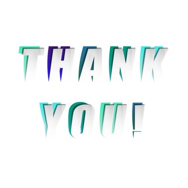 Teşekkür ederim poster kağıt kesme tarzı