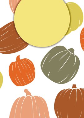 Poster pumpkins düz tarzı ile