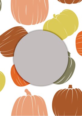 Poster pumpkins düz tarzı ile