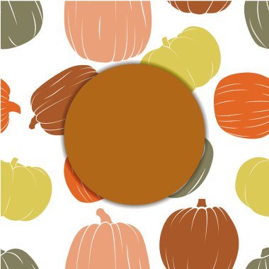 Poster pumpkins düz tarzı ile