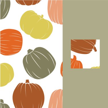 Poster pumpkins düz tarzı ile