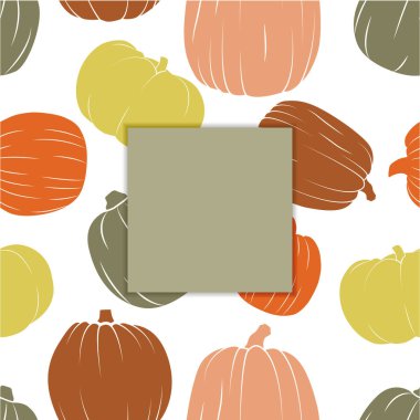 Poster pumpkins düz tarzı ile