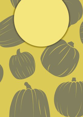 Poster pumpkins düz tarzı ile