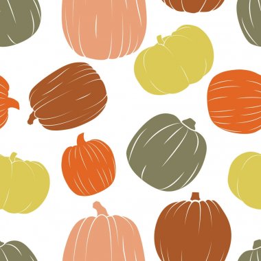 Pumpkins düz tarzı ile Seamless Modeli