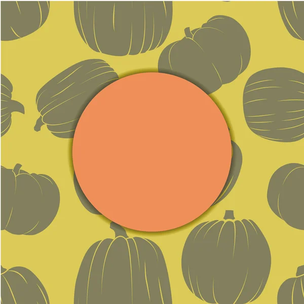 Cartel con calabazas en estilo plano — Vector de stock