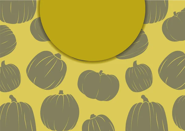 Affiche avec citrouilles dans un style plat — Image vectorielle