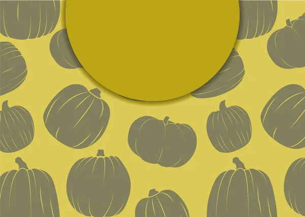 Cartel con calabazas en estilo plano — Vector de stock