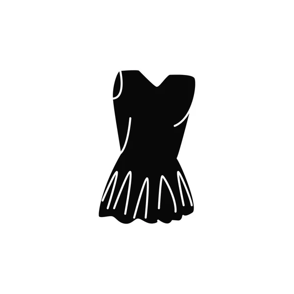 Płatek ikona sukienka w stylu prosty — Wektor stockowy