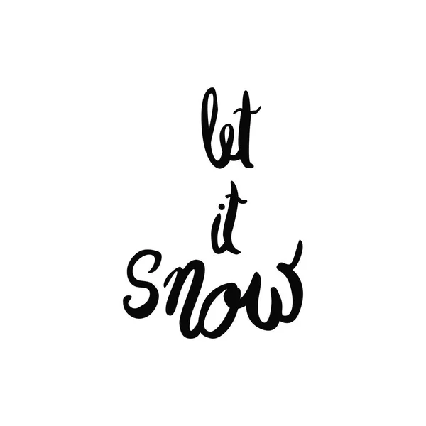 Lassen Sie es Schriftzüge in handgezeichnetem Stil schneien — Stockvektor