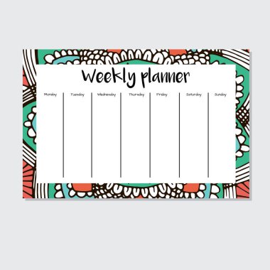 Hint tarzı haftalık planlayıcısı