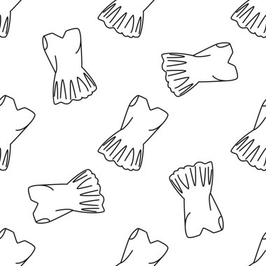 Petal elbise seamless modeli anahat tarzı