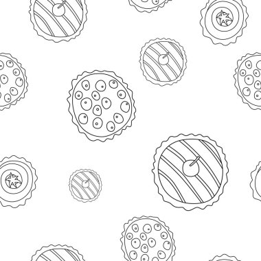 Anahat tarzı cupcake seamless modeli