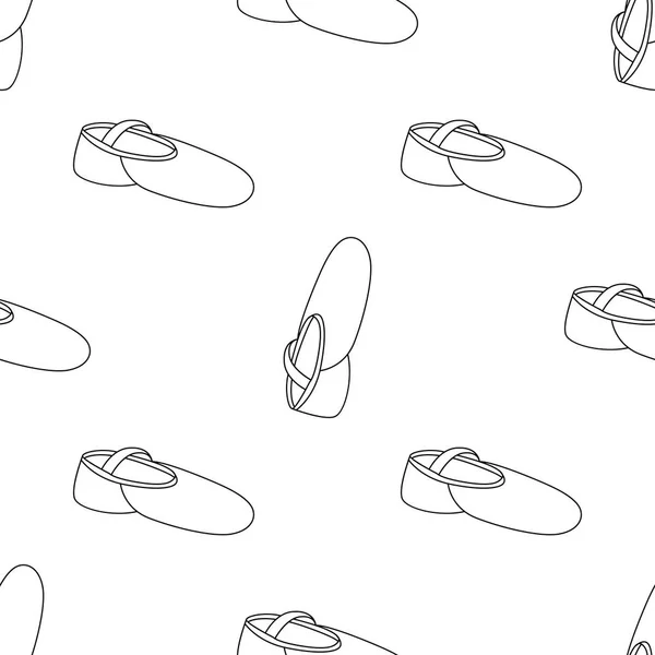 Zapatos de punto patrón sin costura en estilo de contorno — Vector de stock