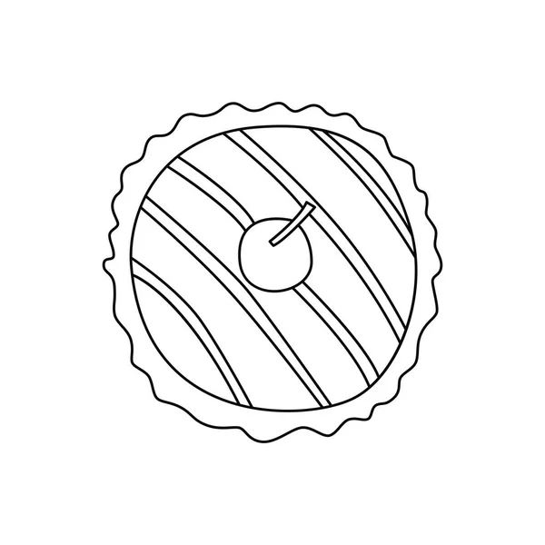Icono de la magdalena en estilo de esquema — Archivo Imágenes Vectoriales