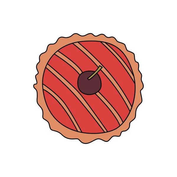 Cupcake pictogram in cartoon stijl — Stockvector