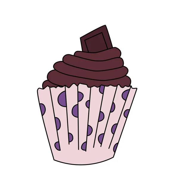 Icône Cupcake dans le style de dessin animé — Image vectorielle