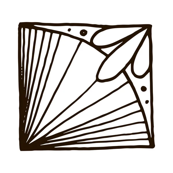 Azulejo con garabatos en estilo dibujado a mano — Archivo Imágenes Vectoriales