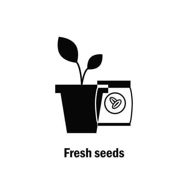 Färska frön logotyp i enkel stil — Stock vektor
