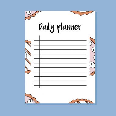 Cupcake seamless modeli karikatür tarzı ile günlük planlayıcısı