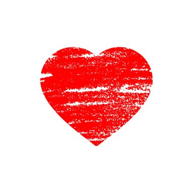 Kalp simgesi el tarzı çizilmiş