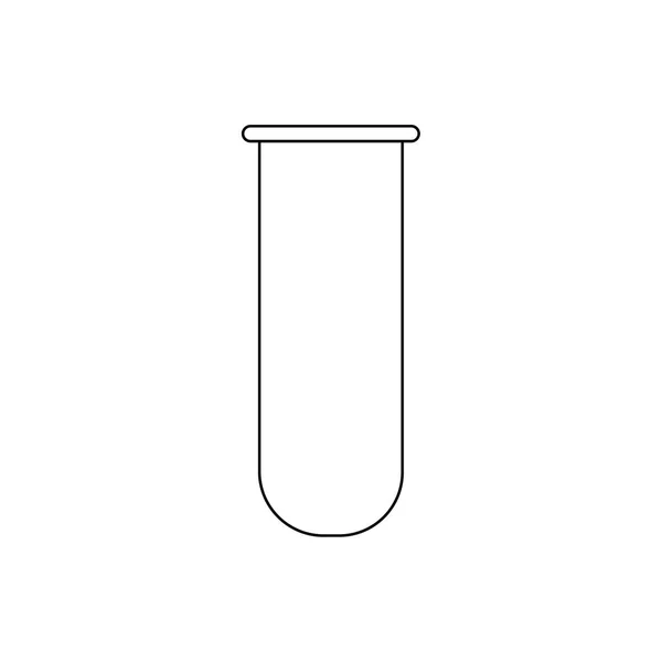 Значок химической пробирки в стиле контура — стоковый вектор